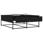 vidaXL Table basse noir 100x99x40 cm bois d'ingénierie