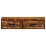 VidaXL Meuble TV mural 80x30x19 cm bois massif de récupération