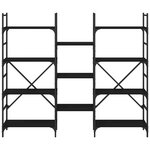 vidaXL Bibliothèque noir 160x28 5x136 5 cm bois d'ingénierie