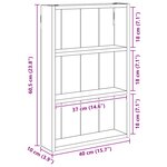 vidaXL Armoire murale de salle de bain Chêne Noir 40 x 10 x 60 5 cm