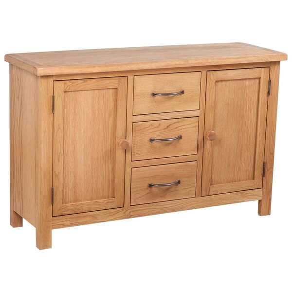 vidaXL Buffet avec 3 tiroirs 110 x 33 5 x 70 cm Bois de chêne massif