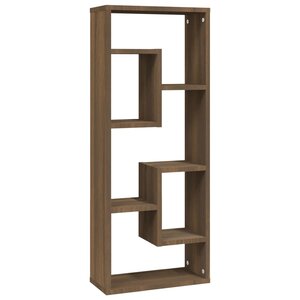 vidaXL Étagère murale Chêne marron 36x16x90 cm Bois d'ingénierie