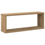 vidaXL Étagères cube murales 2 Pièces chêne artisanal 60x15x23 cm