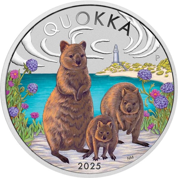 Pièce de monnaie en Argent 1 Dollar g 31.1 (1 oz) Millésime 2025 AUSTRALIAN QUOKKA