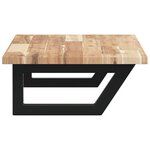 vidaXL Étagère de vasque murale acier et bois massif d'acacia