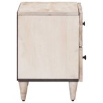 vidaXL Cabinet de chevet Blanc 40 x 33 5 x 46 cm Bois de mangue massif