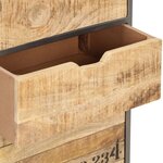 vidaXL Armoire à tiroirs 45x30x105 cm Bois de manguier massif