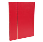 Album De Timbres Simili-cuir 64 Pages Noires - 22 5x30 5 Cm - Rouge - Exacompta