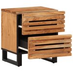 vidaXL Tables de chevet 2 Pièces 40x34x46 cm bois d'acacia massif