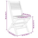 vidaXL Chaises de jardin pliantes lot de 8 47x62x90cm bois massif teck