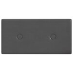 vidaXL Tête de lit murale 12 pc Gris Simili cuir