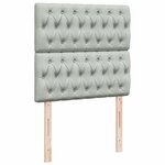 vidaXL Sommier à lattes de lit et matelas Gris clair 100x200cm Velours