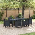 Table de jardin vidaXL Anthracite 200x100x73 cm Poly Rattan