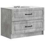 vidaXL Cabinet de chevet avec tiroir Gris béton 62 x 34 5 x 44 5 cm