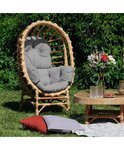 Fauteuil de jardin en osier NIKA beige