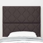 Tête de Lit LED vidaXL avec Design en Blocs de Diamant Marron Foncé  100 cm Tissu