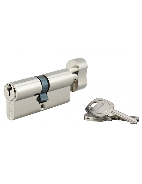 THIRARD - Cylindre de serrure à bouton STD  anti-arrachement  35Bx35mm  nickelé  3 clés - Thirard