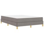 vidaXL Lit à ressorts avec matelas Taupe 140 x 200 cm tissu