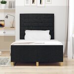 vidaXL Cadre de lit noir 120x190 cm en tissu