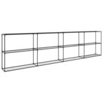 vidaXL Support de plantes à 3 niveaux Noir 400 x 32 x 104 cm Acier