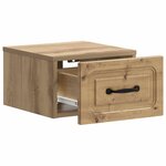 vidaXL Cabinet de chevet mural Chêne artisanal 34 5 x 33 x 20 cm