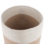 vidaXL Ensemble de Pots à Plantes 2 Pièces Naturel et Blanc Ø 28 x 28 cm