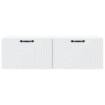 vidaXL Meuble TV mural Blanc 98 x 31 x 30 cm Bois d'ingénierie