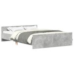 vidaXL Cadre de lit sans matelas gris béton 120x200 cm