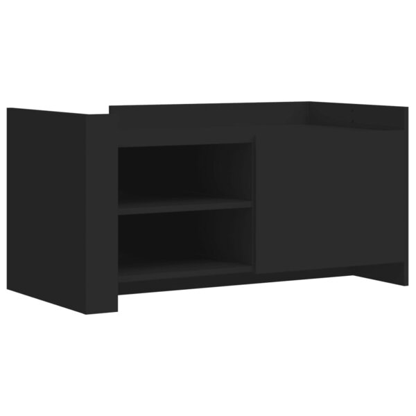 vidaXL Table basse noir 100x50x50 cm bois d'ingénierie