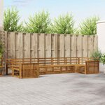 vidaXL Ensemble de canapés d'extérieur 7 Pièces Naturel