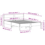 vidaXL Cadre de lit sans matelas 120x200 cm bois de pin massif