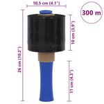 vidaXL Films étirables 10 Pièces noir 23 μm 10 cm x 300 m