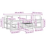 vidaXL Ensemble de canapés d'extérieur 7 pc Blanc et crème