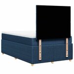 vidaXL Sommier à lattes de lit avec matelas Bleu 120x200 cm Tissu