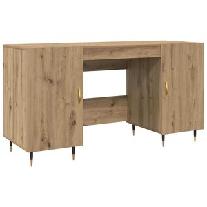 vidaXL Bureau chêne artisanal 140 x 50 x 75 cm Bois d'ingénierie