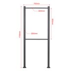 Support pour 4 boîte aux lettres acier anthracite matériel de montage