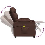 vidaXL Fauteuil de massage Marron Similicuir