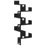 Étagère d'angle vidaXL Bois noir 45x45x147 cm en bois d'ingénierie