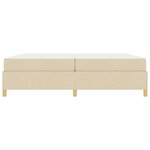 vidaXL Cadre de lit avec matelas Crème 200 x 200 cm tissu
