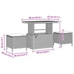 Ensemble Canapé Jardin 8 Pièces avec Coussins Noir Rotin Synthétique Acacia