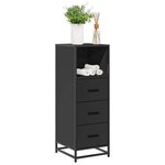 vidaXL Armoire de salle de bain noir 35x37 5x100 cm bois d'ingénierie