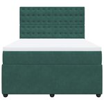 vidaXL Sommier à lattes de lit et matelas Vert foncé 140x200cm Velours
