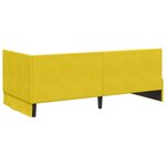 vidaXL Cadre de lit d'angle avec tête de lit Jaune 90 x 200 cm Velours