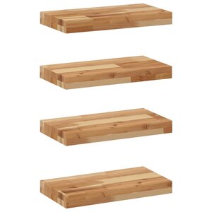 vidaXL Étagères flottantes 4 Pièces 60x20x4 cm acacia massif à l'huile