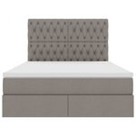 vidaXL Lit de Rangement Taupe 140 x 190 cm Cuir synthétique