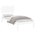 vidaXL Cadre de lit sans matelas blanc 90x200 cm bois massif