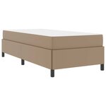 vidaXL Cadre de lit avec matelas Cappuccino 90 x 200 cm tissu