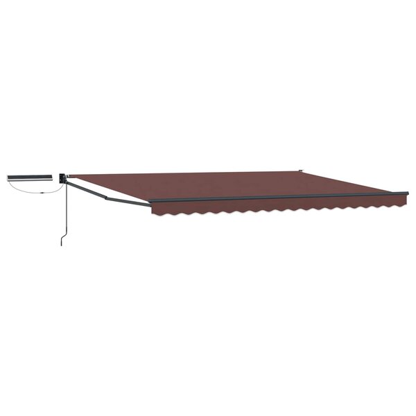 vidaXL Auvent rétractable électrique Marron et anthracite 4 × 3 m