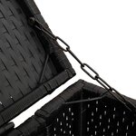 vidaXL Boîte de poubelle Noir 65 x 80 x 115 cm Polyéthylène