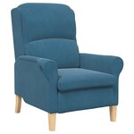 vidaXL fauteuil Bleu Velours